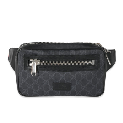 Gucci Soft Black GG Supreme Web Belt Bag