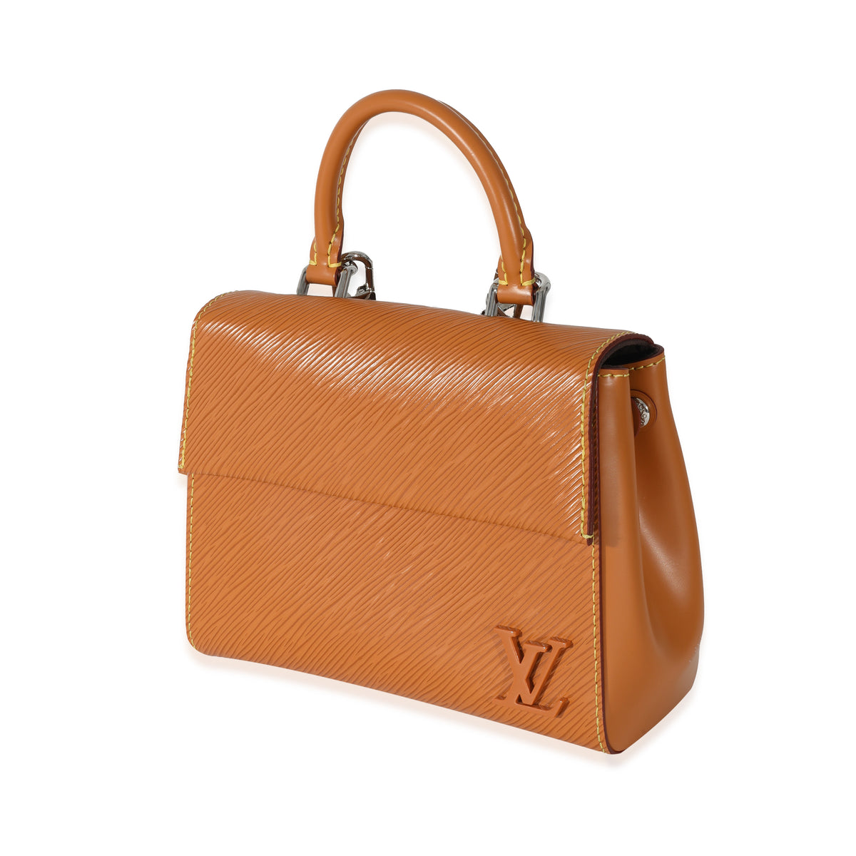 LOUIS VUITTON LV Logo Cluny Shoulder Bag Epi Leather Brown France