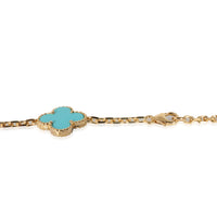 Van Cleef & Arpels Alhambra Vintage Turquoise 10 Station in 18k Yellow Gold