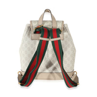 Gucci Beige White GG Supreme Canvas Interlocking G Backpack