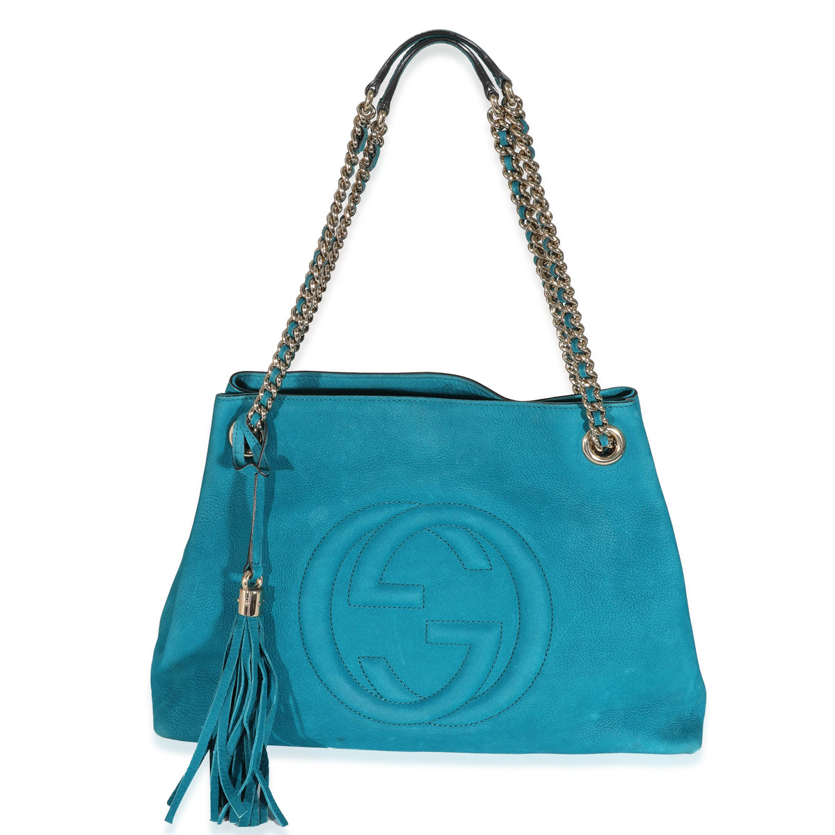 Chanel 22P Top Handle Clutch On Chain Baby Blue Lambskin