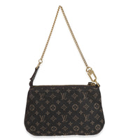 Louis Vuitton Brown Fusain Monogram Idylle Canvas Mini Pochette with Chain