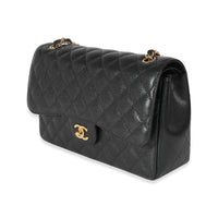Chanel Black Caviar Jumbo Classic Double Flap Bag