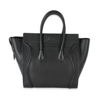 Celine Black Drummed Calfskin Mini Luggage