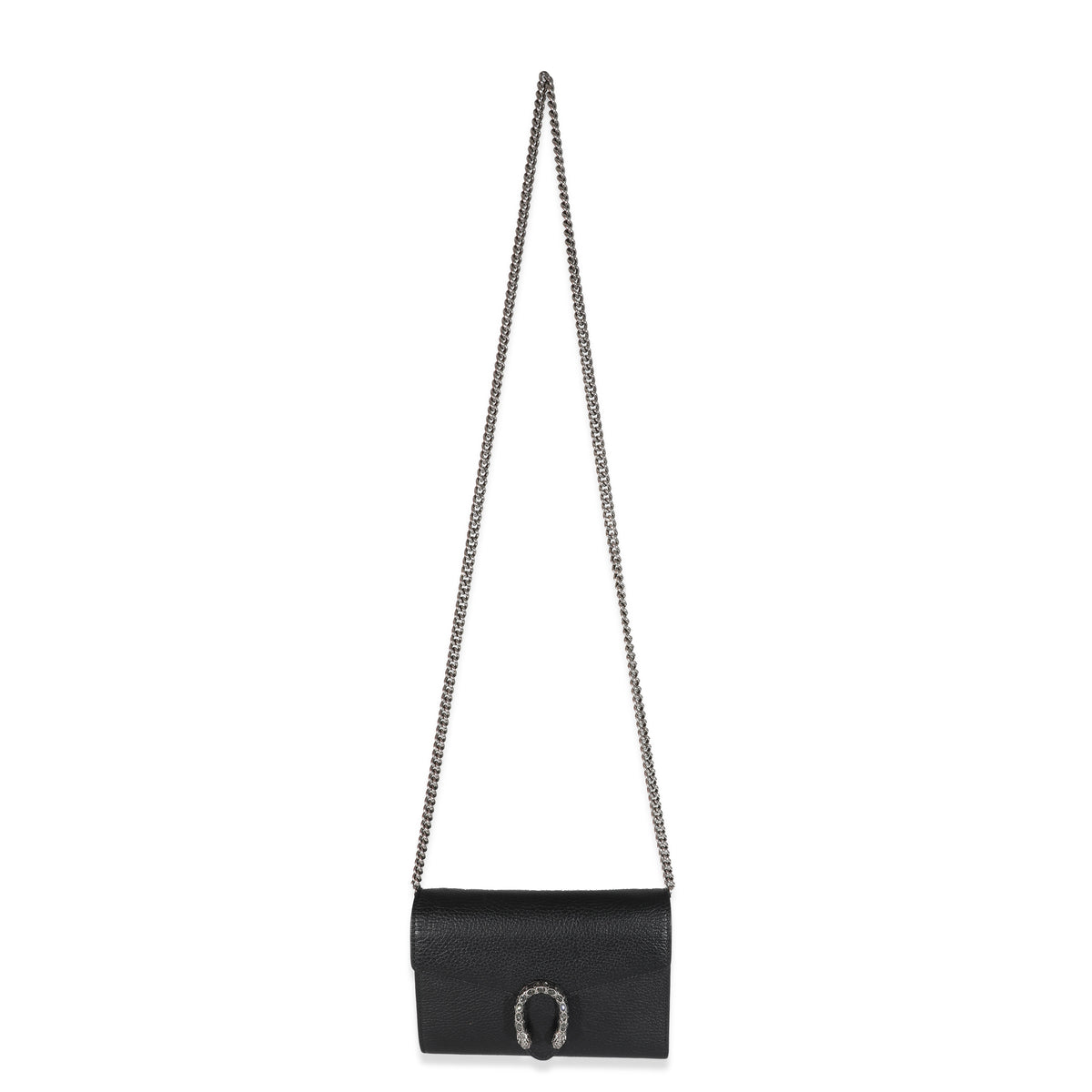 Gucci Black Grained Leather Dionysus Mini Chain Bag, myGemma