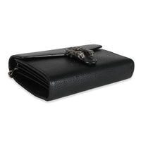 Gucci Black Grained Leather Dionysus Mini Chain Bag