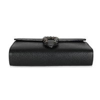 Gucci Black Grained Leather Dionysus Mini Chain Bag