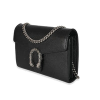 Gucci Black Grained Leather Dionysus Mini Chain Bag