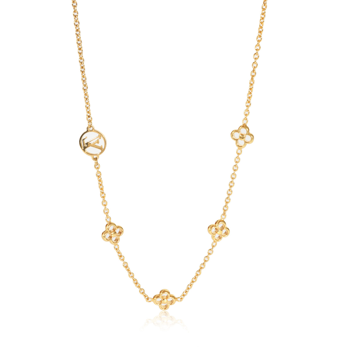 Louis Vuitton - Authenticated Monogram Necklace - Metal Gold for Women, Good Condition