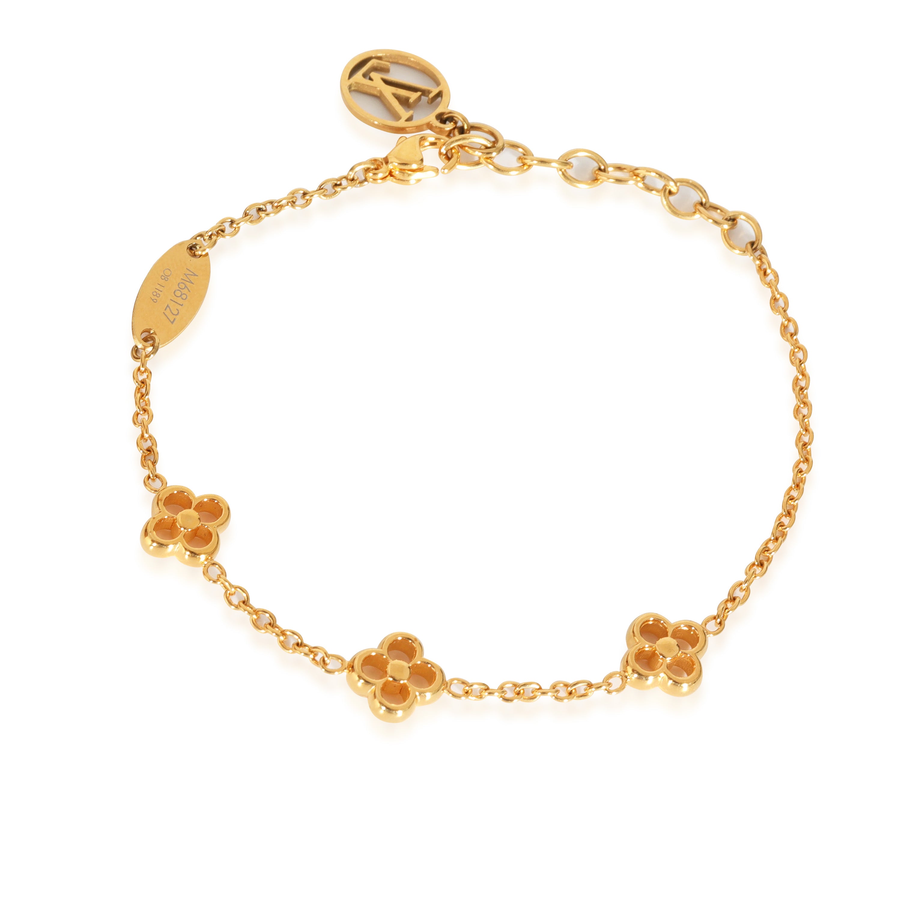 Louis Vuitton Flower Station Gold Tone Bracelet, myGemma
