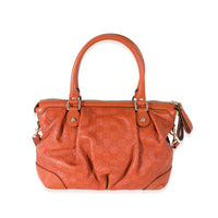 Gucci Orange Leather Guccissima Sukey Tote