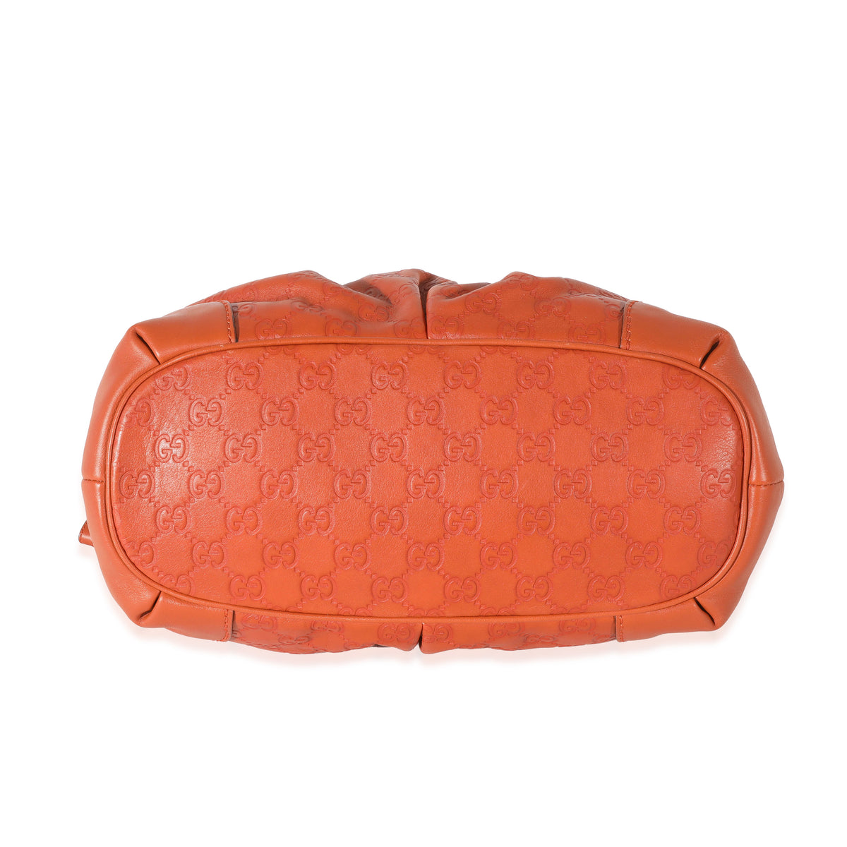 Gucci Orange Leather Guccissima Sukey Tote