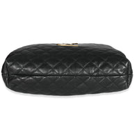 Saint Laurent Black Quilted Lambskin ICare Maxi Shopping Bag