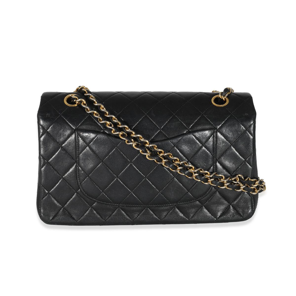 Chanel Vintage Black Quilted Lambskin Classic Medium Double Flap