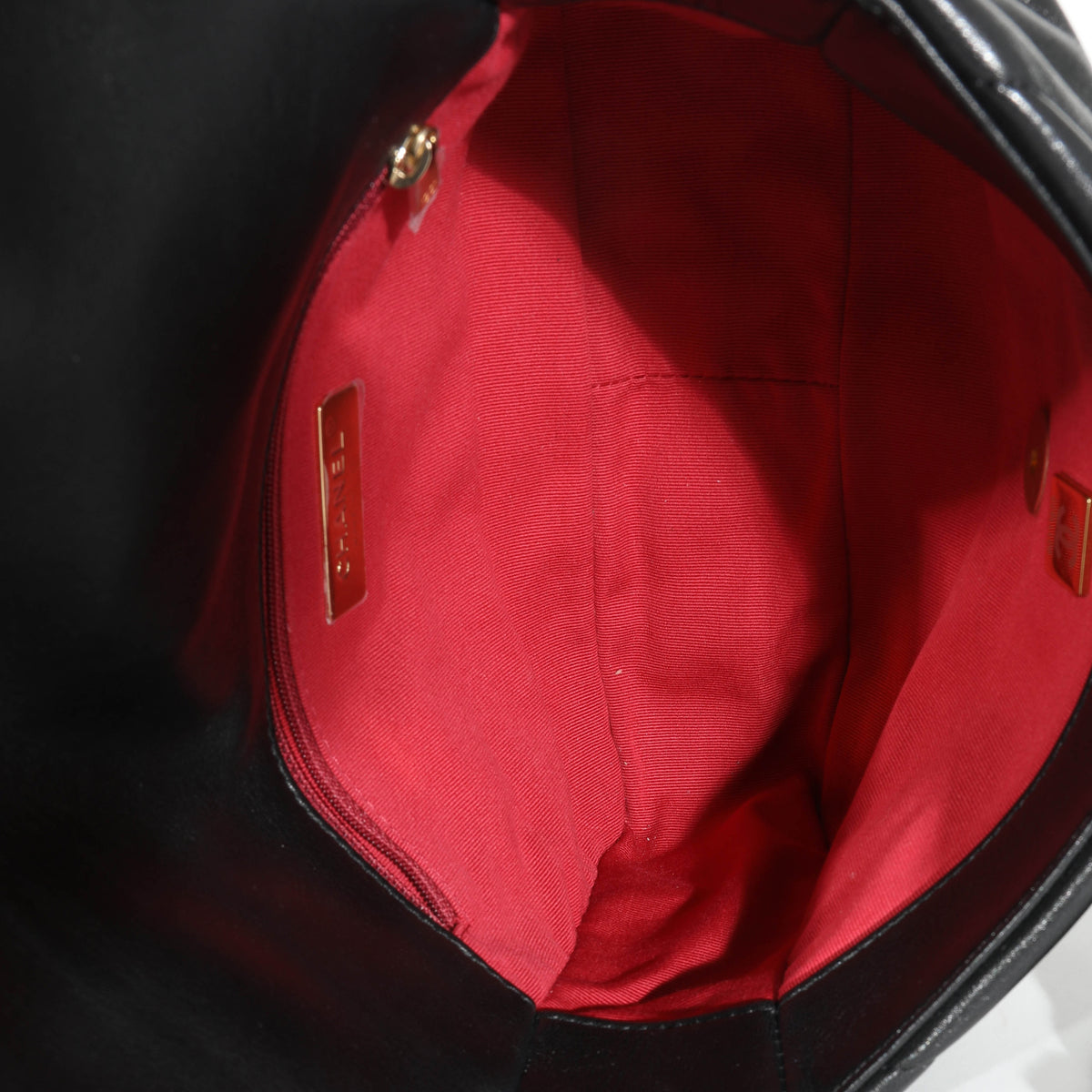 Chanel Black Quilted Leather Medium 19 Flap Bag Medium (assumed)