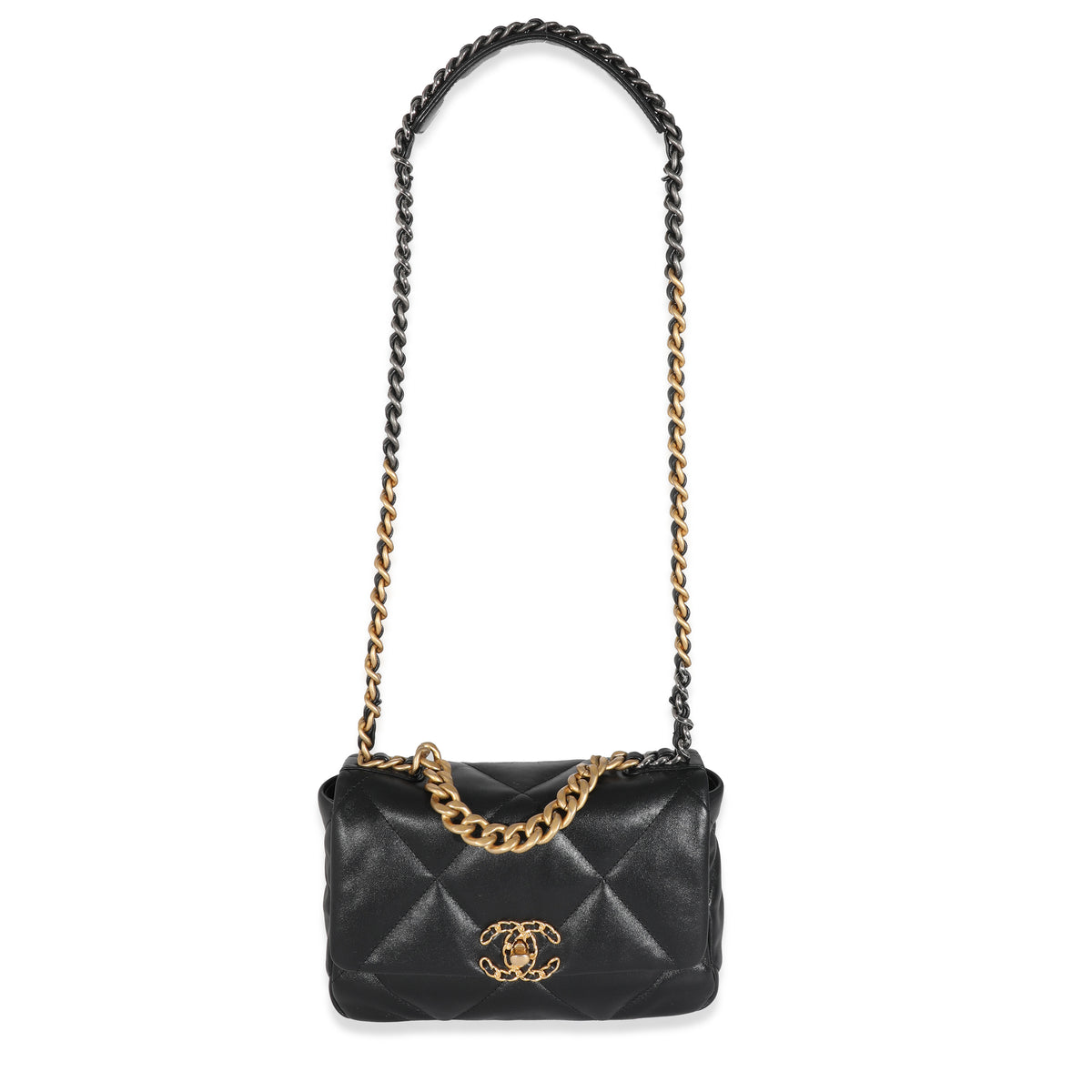 Chanel Black Quilted Leather Medium 19 Flap Bag Medium (assumed), myGemma, SG