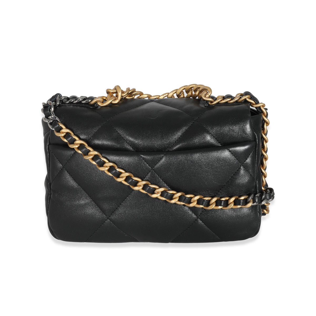 Chanel Black Quilted Leather Medium 19 Flap Bag Medium (assumed)