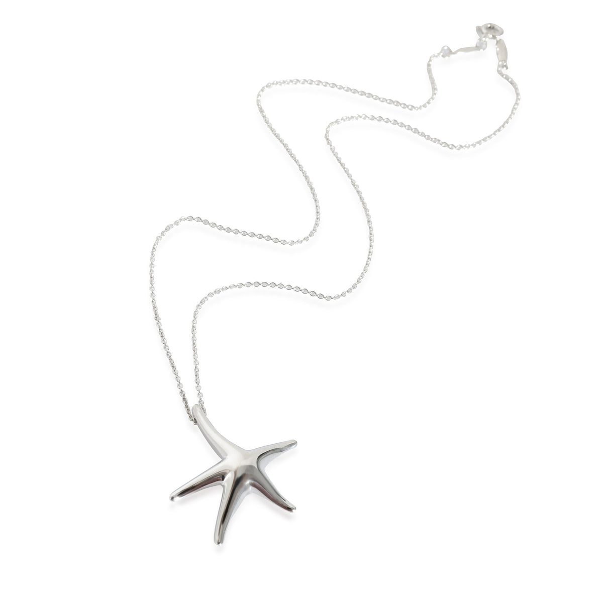 Tiffany & Co. Elsa Peretti Starfish Pendant in Sterling Silver on a Chain