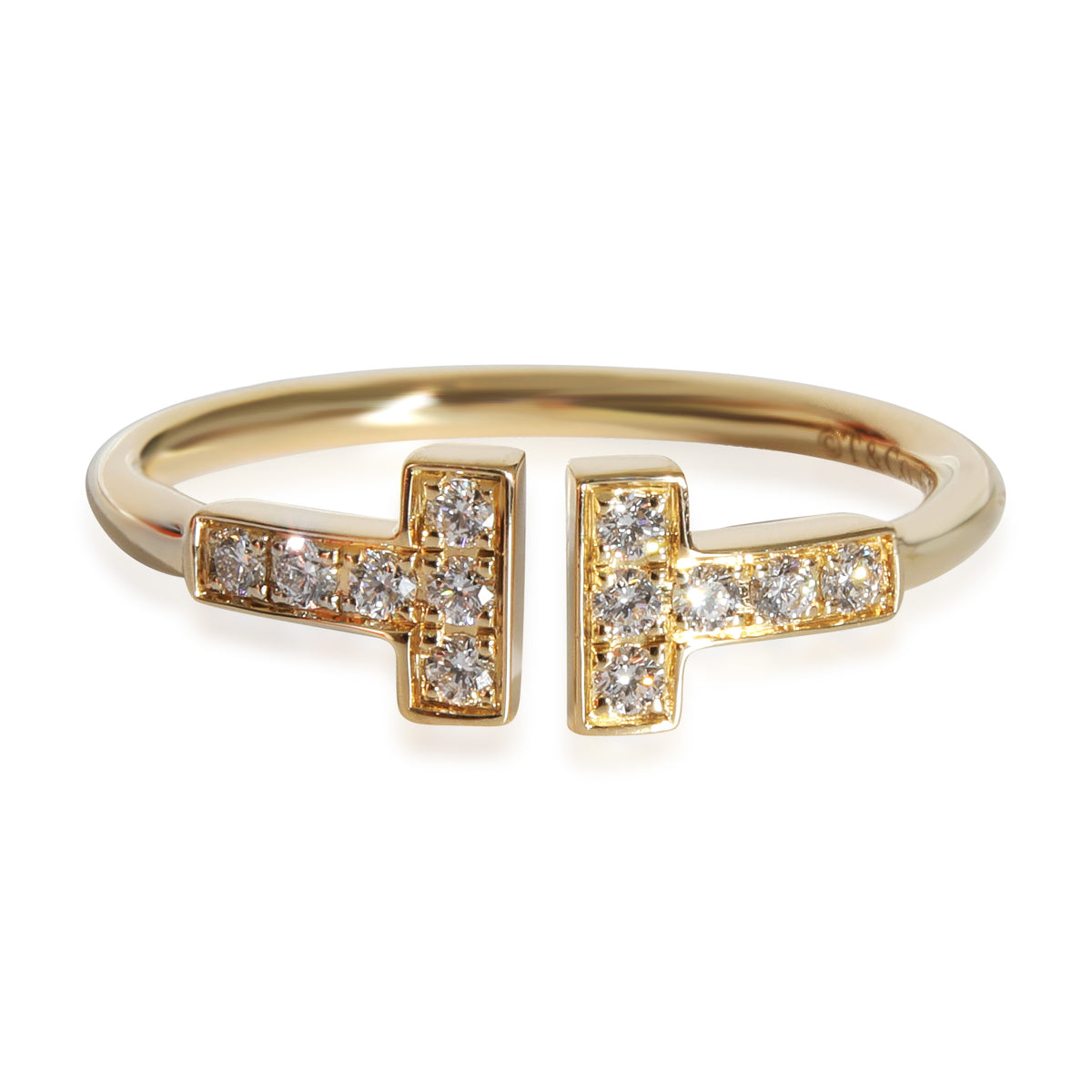 Tiffany & Co. Tiffany T Diamond Wire Ring in 18k Yellow Gold 0.13 CTW