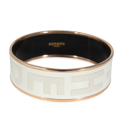 Hermès Enamel Sellier Bracelet in  Gold Plated, Size 62mm