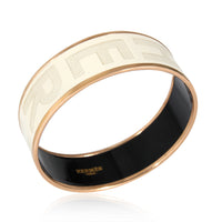 Hermès Enamel Sellier Bracelet in  Gold Plated, Size 62mm