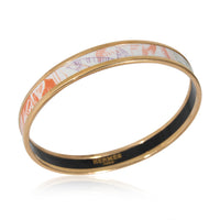 Hermès Narrow  Enamel Bracelet in  Gold Plated, 62mm