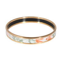 Hermès Narrow  Enamel Bracelet in  Gold Plated, 62mm