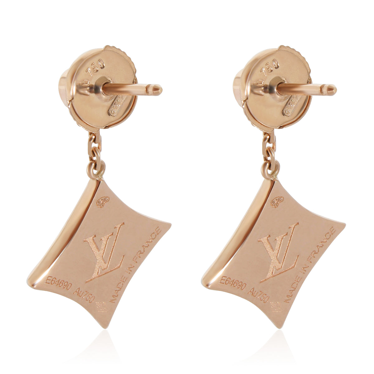 Louis Vuitton Color Blossom BB Star Earrings in 18K  Rose Gold 0.08 CTW