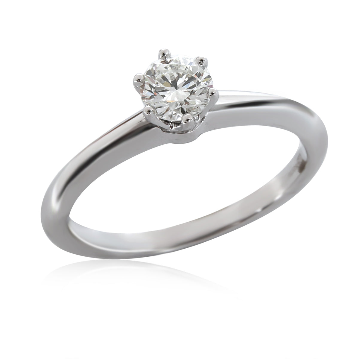 Tiffany & Co. Diamond Solitaire Engagement Ring in Platinum I VS1 0.39 CTW