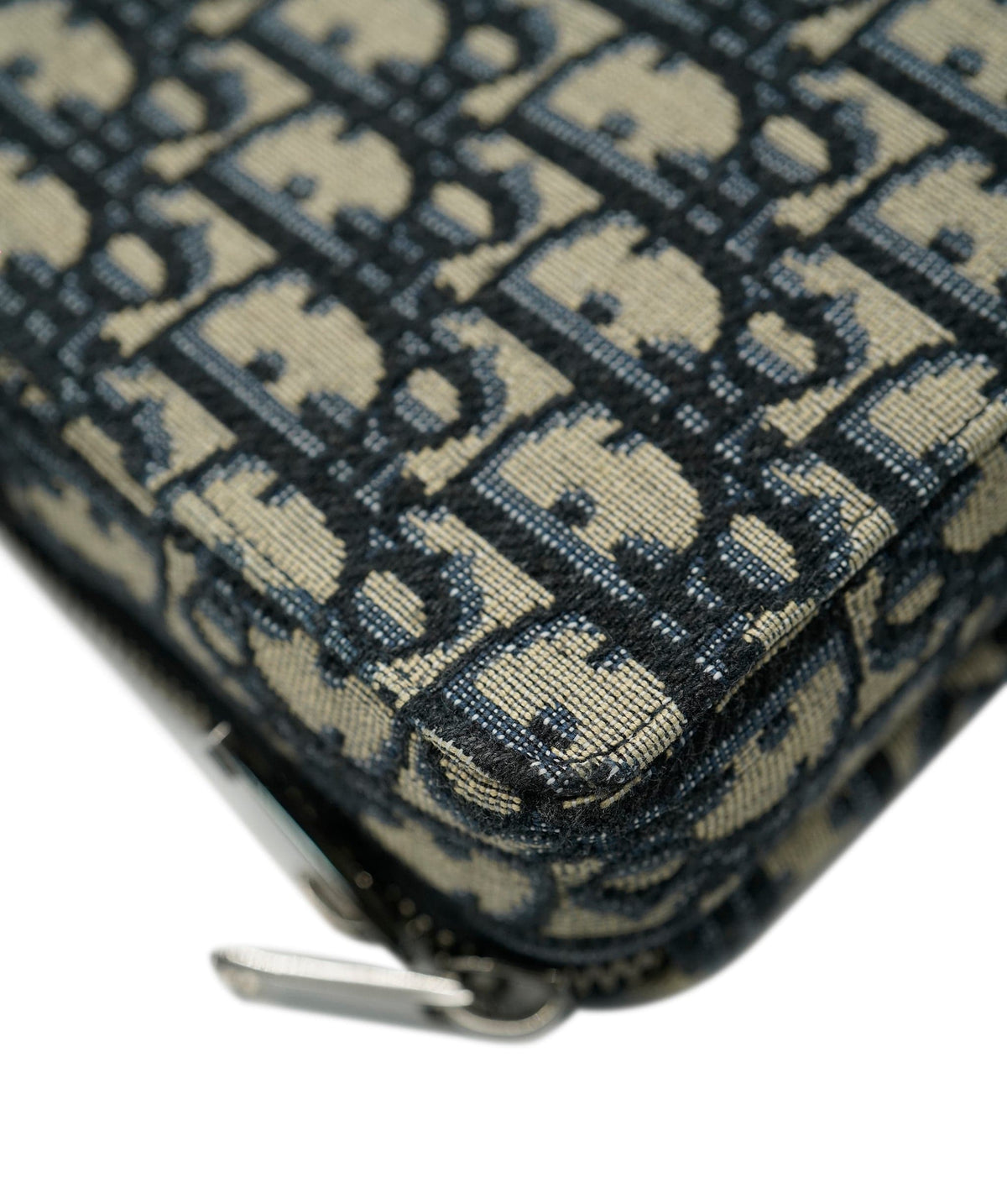 Zipped Card Holder Beige and Black Dior Oblique Jacquard and Black Grained  Calfskin