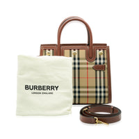 Burberry Vintage Check Mini Two Handle Title Bag