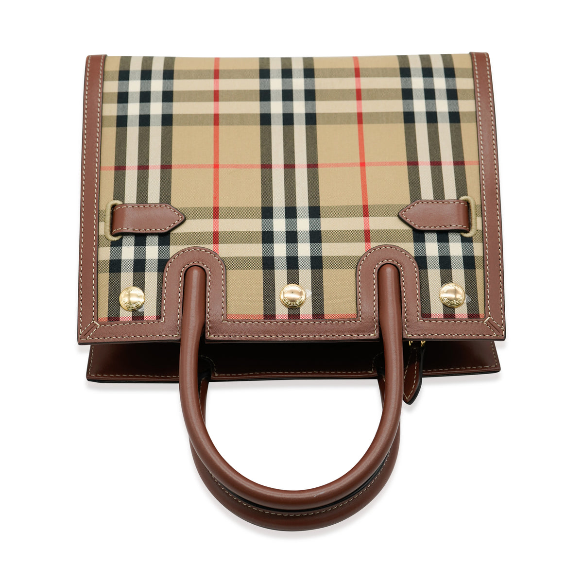 Burberry Vintage Check Mini Two Handle Title Bag