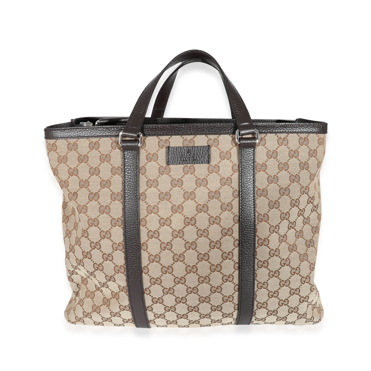 GUCCI GG Supreme Canvas Shopping Tote Bag Beige 449169