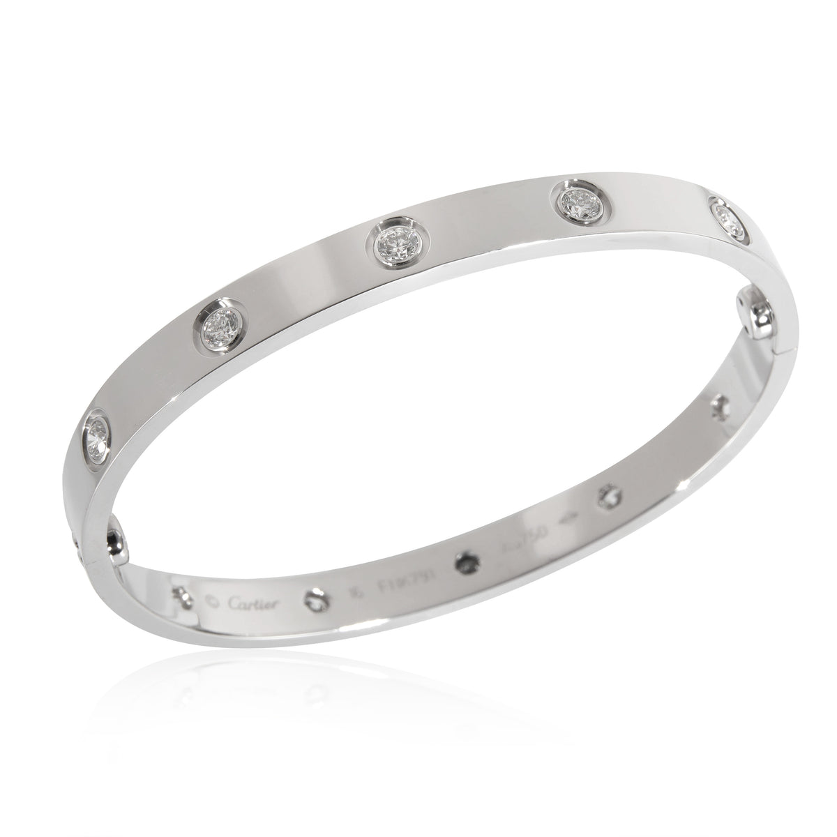 Cartier Love Bracelet, 10 Diamonds (White Gold, Diamonds)