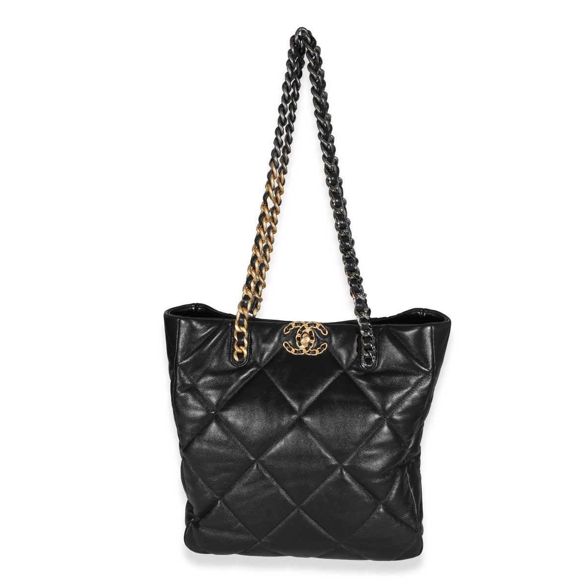 Chanel Black Lambskin Quilted Chanel 19 Shopping Bag, myGemma, IT