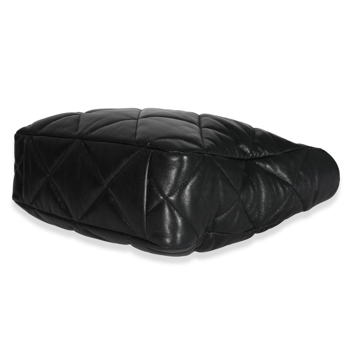Chanel Black Lambskin Quilted Chanel 19 Shopping Bag