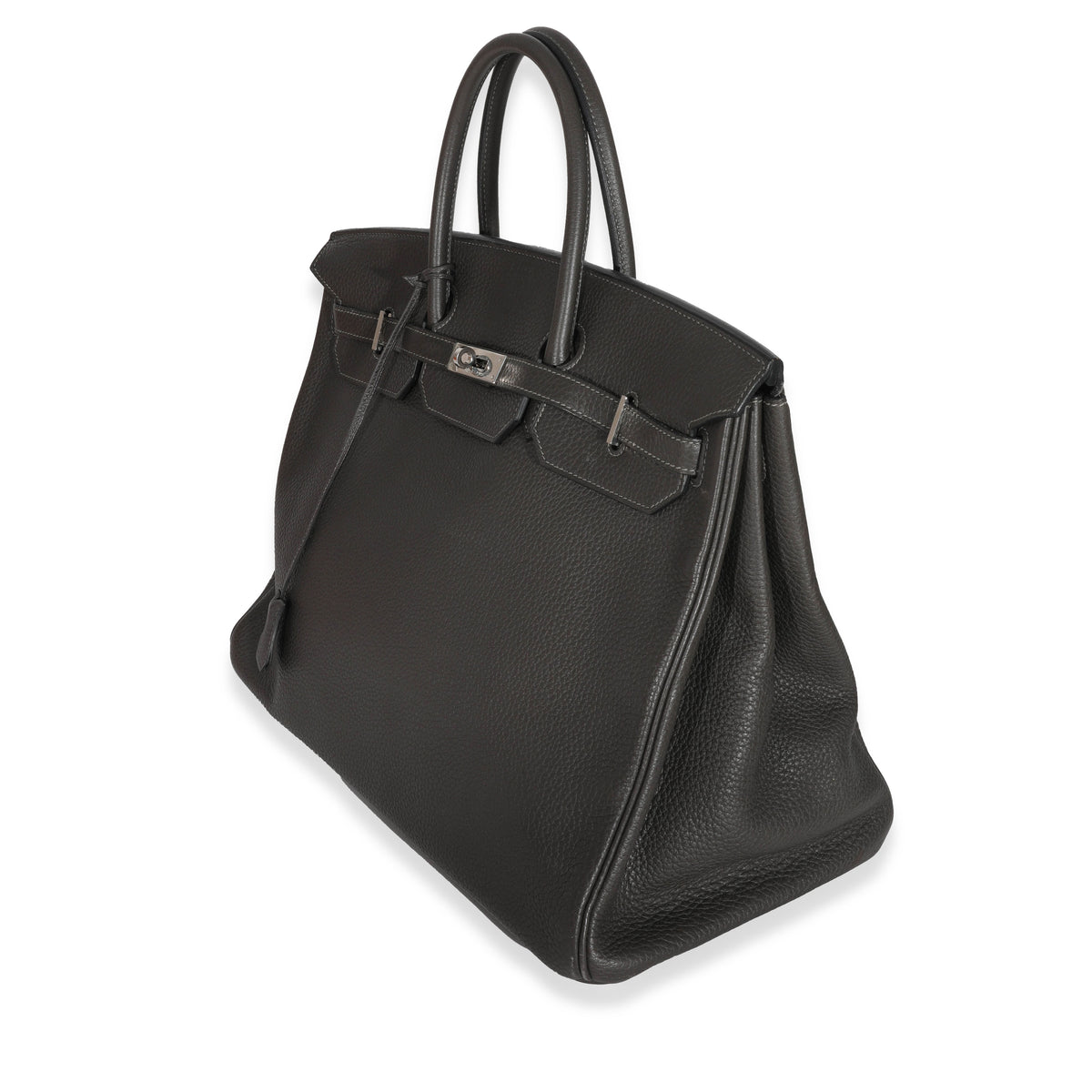 Hermès Graphite Clemence Birkin 40 PHW