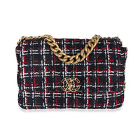 Chanel Navy Multicolor Medium Chanel 19 Bag