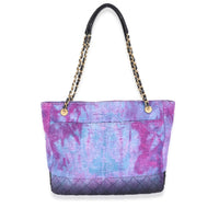 Chanel Purple Wool Tweed CC Shopping Tote