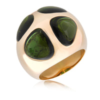 Pomellato Iconica Green Tourmaline Cocktail Ring in 18k Yellow Gold