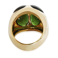 Pomellato Iconica Green Tourmaline Cocktail Ring in 18k Yellow Gold