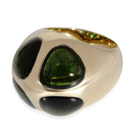 Pomellato Iconica Green Tourmaline Cocktail Ring in 18k Yellow Gold