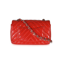 Chanel Red Patent Chevron Mini Rectangular Classic Flap