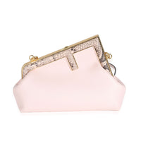 Fendi Pink Nappa Python Leather Small First Pouch