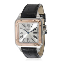 Cartier Santos-Dumont W2SA0011 Unisex Watch in 18kt Stainless Steel/Rose Gold