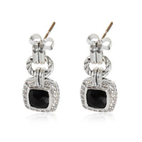 David Yurman Albion Onyx Diamond Earrings in  Sterling Silver