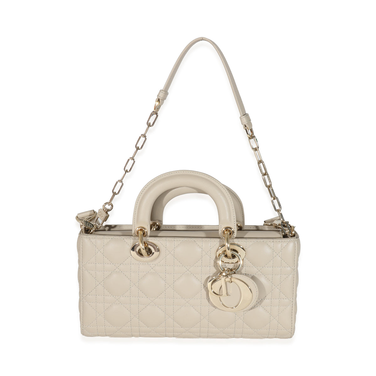Dior - Lady Dior Pouch Sand-Colored Cannage Lambskin - Women