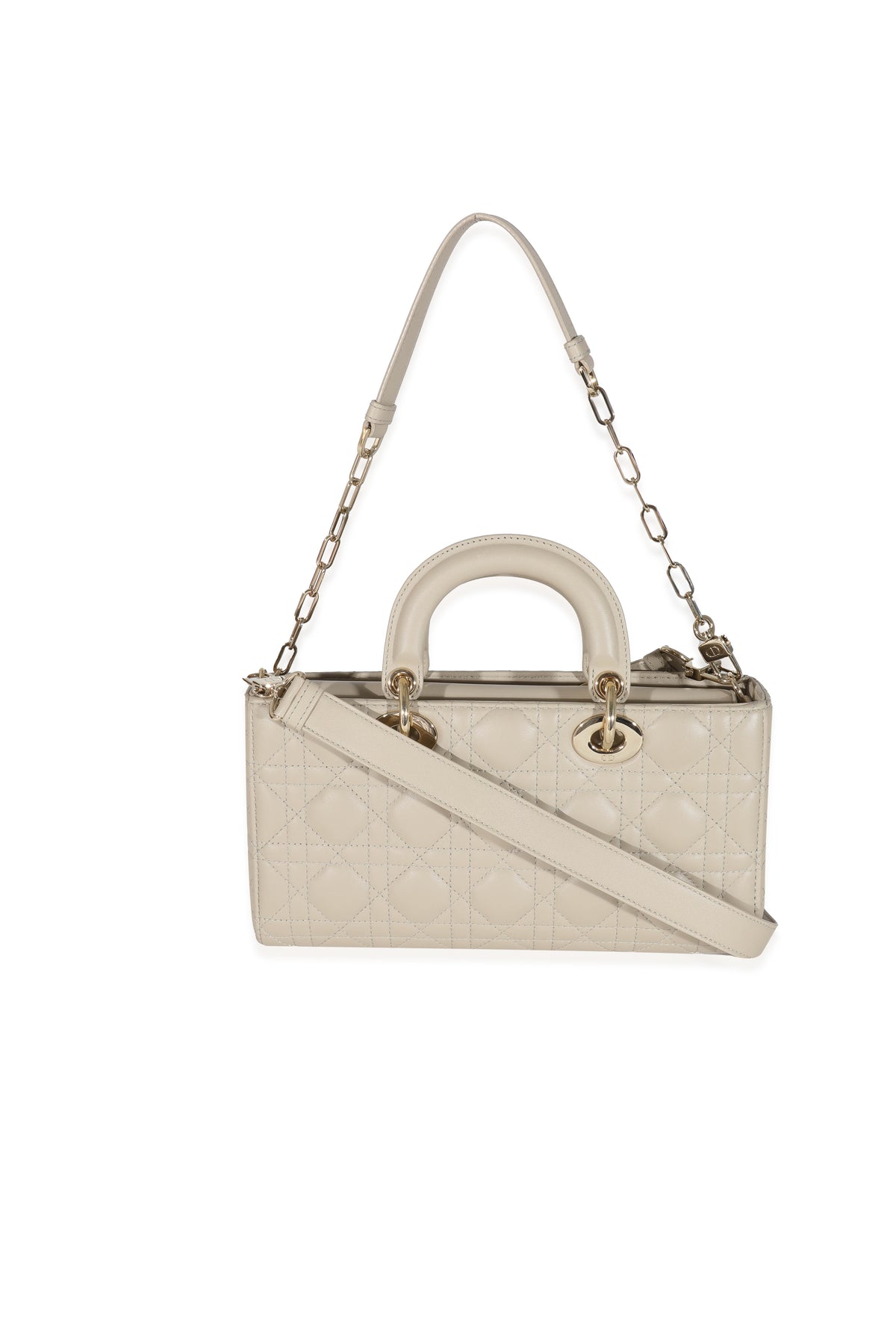 Miss Dior Chain Pouch Sand-Colored Cannage Lambskin