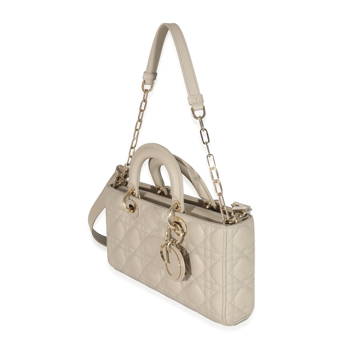 Dior - Lady Dior Pouch Sand-Colored Cannage Lambskin - Women