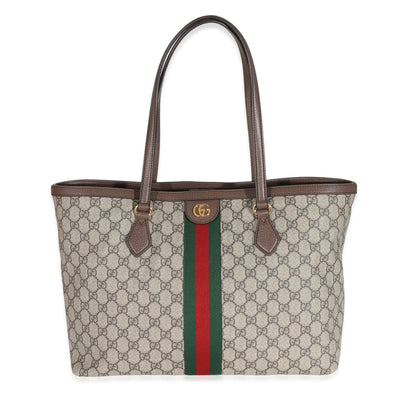 Gucci Beige GG Canvas Medium Ophidia Tote